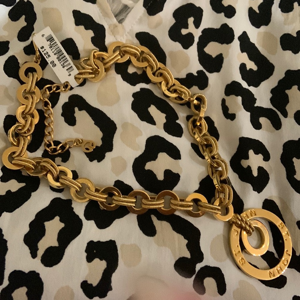 ST.JOHN  GOLD NECKLACE-fashion jewelry NWT